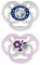 Dr. Brown's Advantage Nachtleuchtender Baby Schnuller, vollsymmetrischer Schnuller mit weicher Silikonbirne, Purple Nature, 6-18 m, BPA-frei, 2 Stück