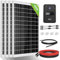 ECO-WORTHY 2 kW·h/Tag Solarpanel Kit 480W 12V Solarsystem für Wohnmobile:4 Stücke 120W Monokristallines Solarpanel + 40A 12V/24V MPPT Laderegler + Solarkabel + Z-Halterung