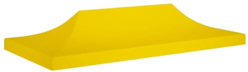 vidaXL Partyzelt Dach UV-beständig Wasserbeständig Ersatzdach Dachplane Zeltdach Ersatz Dach Plane für Gartenzelt Pavillon 6x3m Gelb 270g/m²