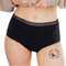 LIGNE V - Culotte Menstruelle Flux Abondant en Coton Biologique - Absorbante Lavable & Réutilisable - Convient aux Adolescentes et Grandes Tailles - Culotte Taille Haute XXL