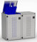 Mülltonnenbox 2x120L mit Kippdach aus Edelstahl, Mülltonnenhaus Mülltonnenverkleidung
