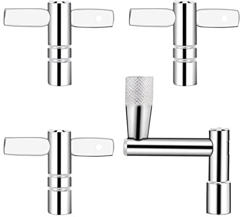 Soulmate Drum Keys 3-Pack Drum Tuner Drum Tuning Key with Continuous Standard Motion Speed Key Percussion Hardware Tool With Loch, Universal Drum Key for Tuning Drums (Chrome Plated Steel)