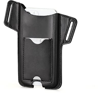 Hiram Leder Handy Holster Universal Hasp Hüfttasche Etui mit Gürtelschlaufe Handytasche mit Kartenfach für Herren