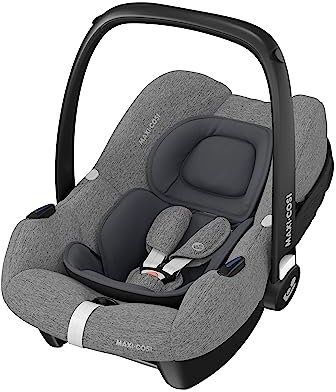 Maxi-Cosi CabrioFix i-Size, Babyschale, 0–12 Monate, max. 12 kg, leichter i-Size Kindersitz (3,2 kg), Sonnenverdeck, gepolsterter Sitz, für viele Maxi-Cosi Kinderwagen, Select Grey