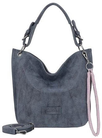 Fritzi31N Vintage Hobo Bag Damen Umhängetasche Handtasche Schultertasche Freizeit Reise City vegane Lederoptik 28 x 26 x 13 cm – Schwarz, Rosa, Braun, Türkis, Grün, Grau, Beige, Pink, Violett, Blau