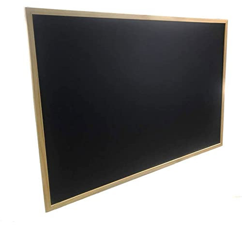 Vetrineinrete® Lavagna con cornice in legno scrivibile con gesso gessetti lavagnetta promemoria varie dimensioni (60X40)
