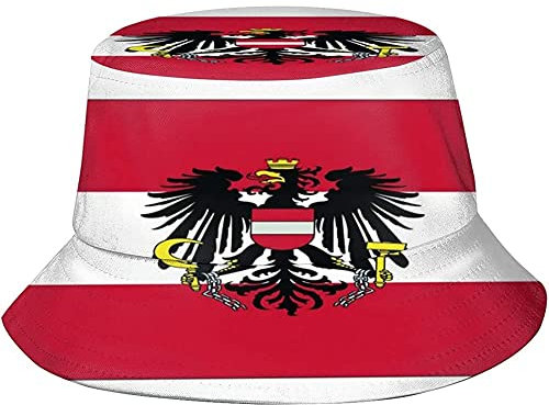 803 Fischerhüte Österreich Flagge Damen Fischerhüte Mode Safari Hut Komfortables Fischerhut Unisex, Für Strandsport, Wandern, Reisen