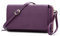 Peacocktion Damen Umhängetasche, Kleine Crossbody Taschen Schultertasche, Handgelenkstaschen Geldbörse mit Crossbody und Handgelenk 2 Riemen, Handytasche zum Umhängen mit RFID Kartenhalter, 01-Lila