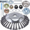 PLAXNS 8 Inch Rotary Steel Wire Brush Cutter Trimmer Head Weed Blade Cutter with Adapter Kit Compatible with Stihl, Husqvarna,String Trimmers, Gardening Lawnmower, Moss Grass Rust Removal