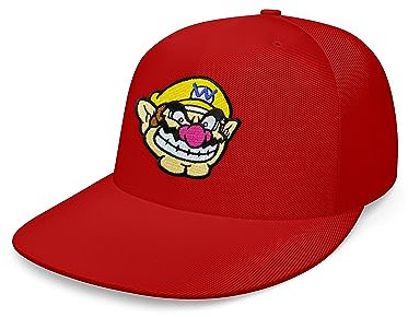 Blondie & Brownie Unisex Cap Snapback, Wario, Rot
