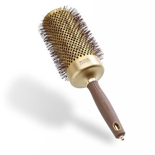 OLIVIA GARDEN Expert Blowout Speed Wavy Bristles 65 mm - Gold & Brown