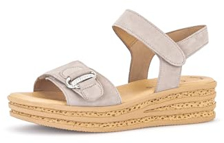 Gabor Damen Plateausandalen, Frauen Sandalen,Best Fitting,Sommerschuhe,Freizeitschuhe,offene Schuhe,Strandschuhe,bequem,leinen,43 EU / 9 UK