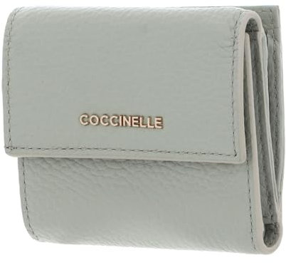 Coccinelle Metallic Soft - Geldbörse 4cc 10 cm celadon green