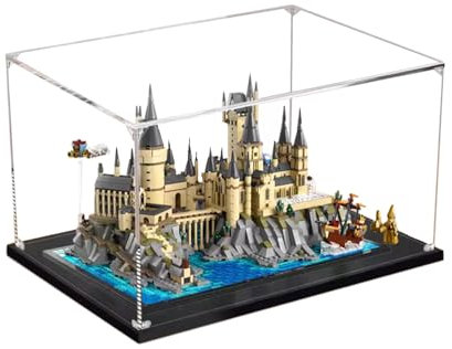 Acryl Vitrine für 76419 Schloss und Gelände von Hogwarts Modelle,Durchsichtige Schaukasten Staubdichte Display Box Kompatibel Mit Lego 42112 (Nur Vitrine) B,2MM