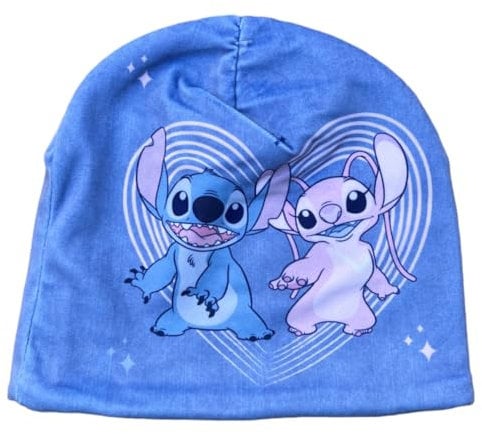 Wintermütze Stitch und Angel Disney Mütze für Kinder mit Aufdruck 100% Polyester, mehrfarbig, 48