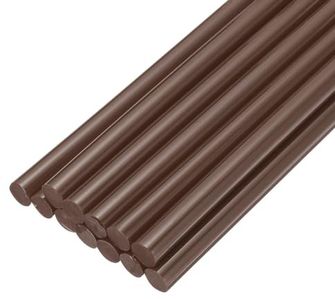 QUARKZMAN Mini Stick Colla a Caldo per Pistola Colla a Caldo 11mm x 200mm Marrone 12pz