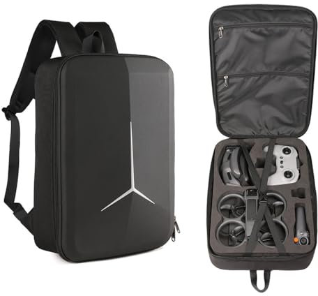 Hesupy Backpack for DJI Avata 2, Carrying Case Travel Storage Bag Protective Cover for Avata 2 FPV Drone/Fly More Combo, for Goggles 3, FPV Remote Controller Accessories Portable Organizer