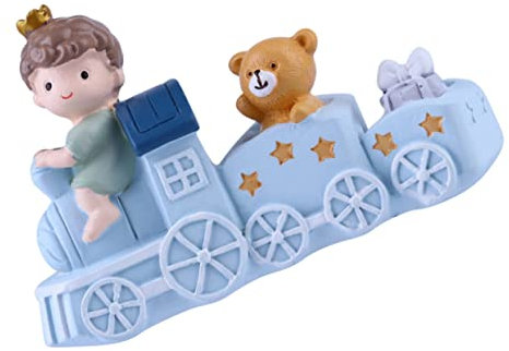 BIUDECO Zugmädchenverzierungen Zug-kuchen-ornament Geburtstagstorte Dekoration Weihnachtszug Dekorationen Geburtstagskuchen Zum Geburtstag Dekorationen Für Jungen Spielzeug Harz