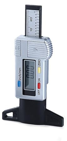 Misuratore di profondità per pneumatici, battistrada per pneumatici, misuratore di profondità per pneumatici, misuratore di profondità per pneumatici, con grande schermo LCD per moto, auto, camion in