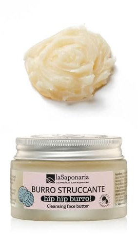 La Saponaria | Hip Hip Burro! Burro struccante concentrato, Con burro di karitè, olio di cocco e vitamina E, 45ml