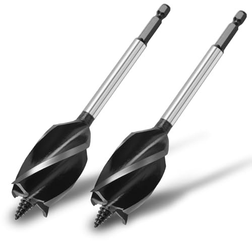 hsawbit 2 x 35 mm x 165 mm Holzbohrer, Schlangenbohrer für Holz, 1/4-Zoll-Sechskantschaft, Holzbearbeitung, Lochbohrer