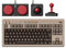 8Bitdo Retro Mechanical Keyboard, Bluetooth/2.4G/USB-C Hot Swappable Gaming Keyboard with 87 Keys, Dual Super Buttons and Super Stick for Windows and Android - ISO UK Layout - C64 Edition