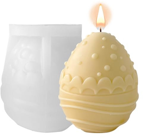 Ostern Silikonformen Kerzen Osterei Kerzengießformen zum Gießen Silikon Formen für Ostern Kerzen (B)