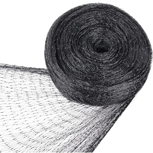Filet Anti Oiseaux, 10 x 2 m, Filet Oiseaux Noir, Filet Chat Balcon, Filet Protection Fraisier, Filet Potager, Filet de Protection Jardin, pour Protéger Fruits et Légumes, Contre I'invasion Oiseaux
