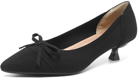 GYUBL Womens Fashion Pointed Toe Comfortable Pumps Ladies' Court Shoes Low Kitten Heels Wedding Party Dress Shoes,XTZ-1506-1