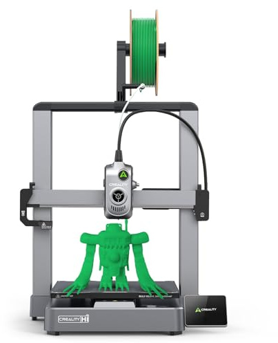 Creality Hi 3D-Drucker, 3D Printer Unterstützen CFS, 500 mm/s Druckgeschwindigkeit, Auto-Leveling, Vollmetall-Gehäuse, 95% vormontiert, faltbares Touchscreen & Privatsphäre-Kamera
