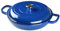 Warmiehomy Enamelled Cast Iron Pot with Lid,Blue 3.2L Non-stick Shallow Dutch Oven,Ovenproof Casserole Pot Cooking Stockpot for Induction and Oven Safe,30cm