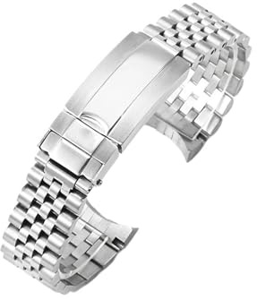 JVEIWAD Edelstahlarmband Herren Luxus-Uhrenarmband Kompatibel mit Rolex Oyster Perpetual Datejust DAYTONA SUBMARINER Uhrenarmband 20mm(Steel Color-Z11)