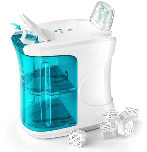 Elektrische Nasendusche Set für Erwachsene & Kinder – Nasenspülung mit Salzbeuteln, tragbar & auslaufsicher – Sanfte Reinigung bei Sinusitis, Allergien & verstopfter Nase