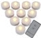 Monzana® Teelichter LED +300H elektrisch flackernd mit Fernbedienung mit Batterien flammenlose realistische Kerzen hell warm weiß 10er Set je 3,7cm
