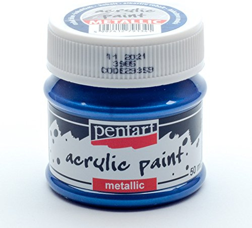 Zita's Creative Acrylfarbe Metallic 50ml - kobaltblau. Metallfarbe, Bastelfarbe, Acrylfarbe