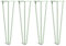 The Hairpin Leg Co. 4X Haarnadel-Tischbeine: Doppel-Schweiß Stahl, Schrauben, Anleitung, Schutzfüße. Klassischer 10mm 3 Stangen Stil. 40cm Pastellgrün