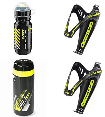 Raceone.it - KIT Race Trio X3 (4 PCS): 2 Porte-Bidon pour Vélo X3 + Bouteille d'eau de vélo XR1 + Toolbox Pr.1 - Cycling/VTT/Gravel. 100% Made in Italy