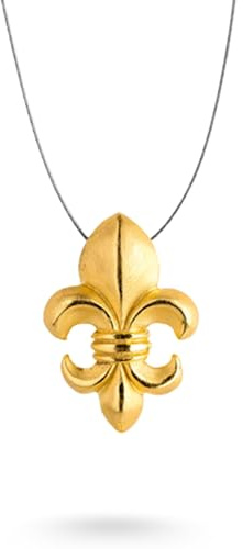 Drachenfels Lilien-Anhänger I Edler Kettenanhänger aus goldplattiertem 925 Sterling Silber I Nickelfreier Silber-Anhänger inkl. Geschenkverpackung I In Goldschmiedequalität gefertigt I D LKO 34/AGG