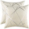 GIGIZAZA Creme Kissenbezug Samt Kissenhülle 50x50cm Deko Kissenbezüge Dekokissen Fall für Sofa Schlafzimmer Wohnzimmer 2er Set