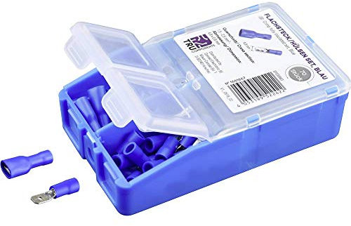 TRU Components TC-6646668 Crimpkabelschuh-Sortiment, 1,5 mm², 2,5 mm², Blau, 140 Stück