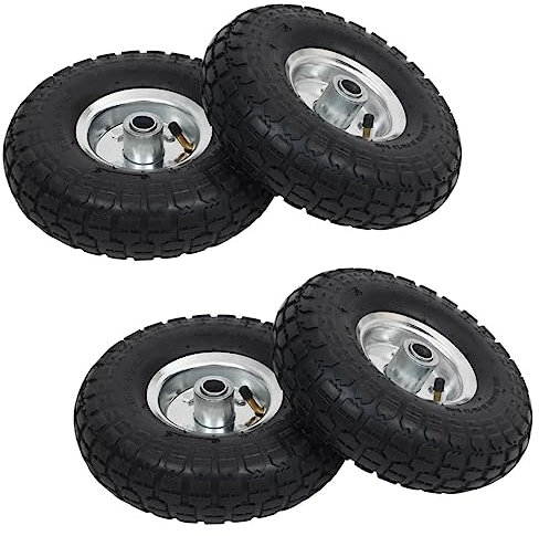 vidaXL 4X Sackkarrenrad Gummi 4,10/3,50-4 (260x83) Ersatzrad Rad Bollerwagen