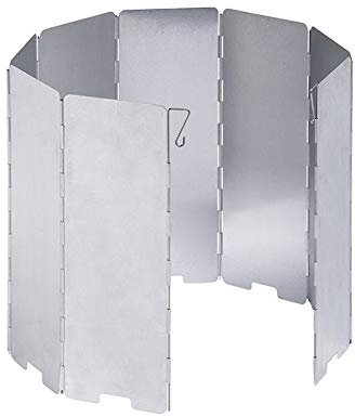 Mintice 8 Platte Outdoor Aluminium Windschutz Faltbar Windschutzscheibe Campingkocher Brennerwindschutzscheibe draussen Camping Wandern Kocher Picknick BBQ Kochen Gasherd Winddicht