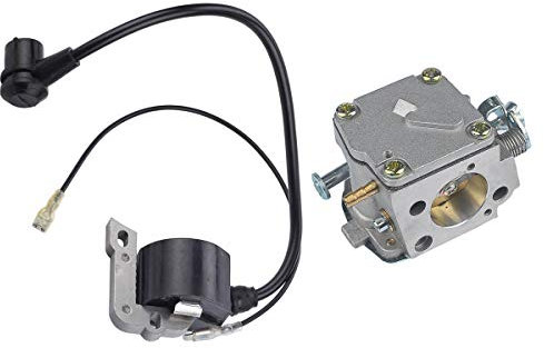 Hippotech Carburetor and Ignition Coil for Husqvarna Chainsaw 61 266 268 272 272XP
