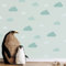Klebekerlchen® | Wandtattoo für das Kinderzimmer, Wandsticker mit Wolken, selbstklebend - Grüne Wolken (Set mit 25 Motiven)