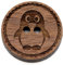 NaturSchatulle Holzknöpfe Gravur Motiv Pinguin 12-30mm I 25 Stück Nussbaum 2 Loch Knöpfe Holz DIY Basteln Nähen Schmuckherstellung Annähen Rund 20mm