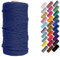 Binwat 3mm x 100m Natural Cotton Cord Yarn Macrame Rope Cord for Wall Hangings, Plant Hangers, DIY Crafts, Home Decorations, Gift Wrapping (Dark Blue)