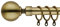 Gardinenstangen Metall Uni Kugel Endstücke Ausziehbar Gardinenstange Set 70 cm bis 120 cm Antik Messing Gardinenstangen 19 mm Durchmesser Verstellbare Gardinenschienen