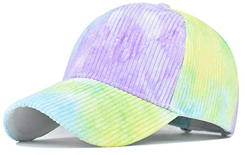 Herren Kappe Hut Trendy Tie Dye Baseball Cap Candy Farbe Cord Outdoor Caps Für Männer Frauen Warme Streetwear Snapback Hip Hop Trucker Hut-C01_Anjustable