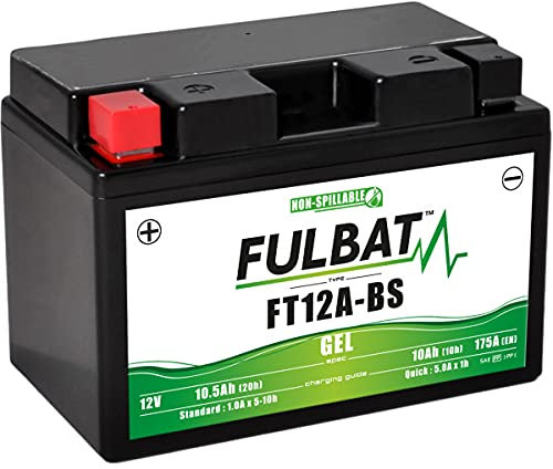 FULBAT - BATTERIE MOTO FULBAT GEL FT12A-BS / YT12A-BS 12V 10,5AH 175A