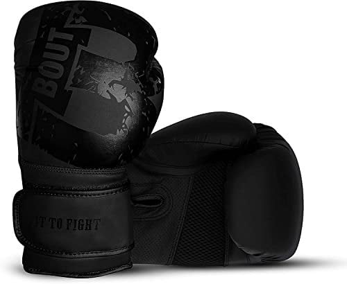 BOUT3® Boxhandschuhe | Kickboxen, Muay Thai Sparring, Training | Boxsack - Sandsack für Boxen | Kampfsport, Punchinghandschuhe Coachinghandschuhe - Frauen, Manner (Schwarz, 4 Oz)